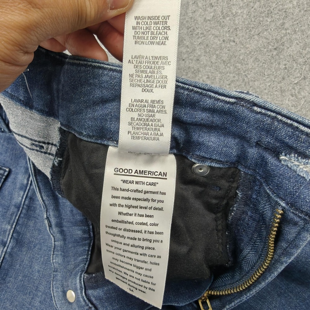Good American Good Waist Jeans Womens 2/26 Blue Med Wash High Rise Skinny Denim - Picture 5 of 11